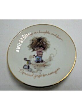 Lasting Treasures Little Boys Plate Gold Rimmed  American Greeting 1976
